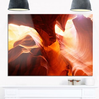 Yellow Antelope Canyon - Landscape Photo Glossy Metal Wall Art