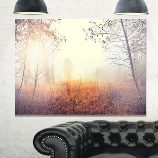 Beautiful Natural Landscape with Trees - Extra Large Glossy Metal Wall Art Landscape