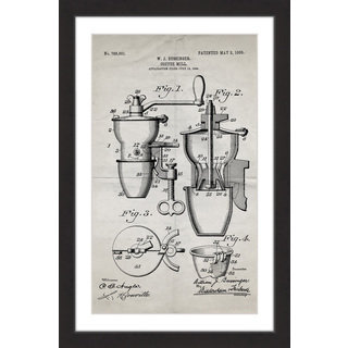 Marmont Hill - 'Coffee Mill 1905 Old Paper' by Steve King Framed Painting Print
