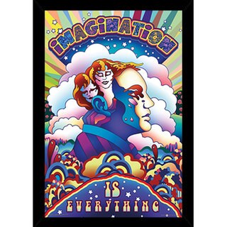 Imagination Is Everything 24-inch x 36-inch Print in Black Wood Frame Wall Art