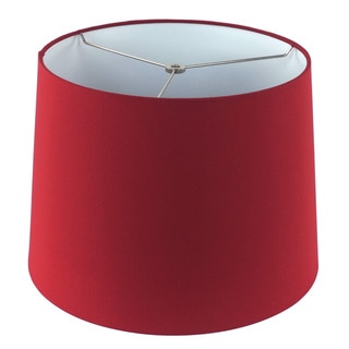 Red Linen Hardback Empire Lamp Shade