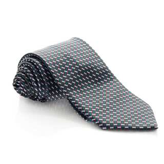 Brioni Silk Separated Brick Pattern Tie