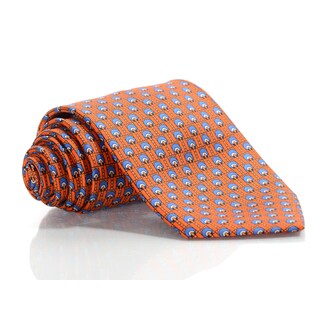 Brioni Silk Orange Wheels Tie
