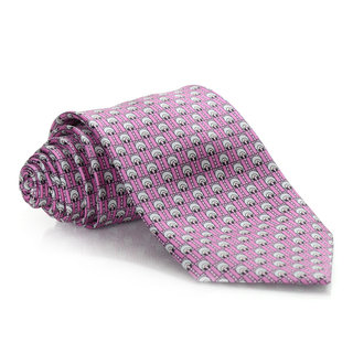 Brioni Silk Pink Wheels Tie