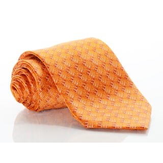 Brioni Silk Orange Large Paisley Tie