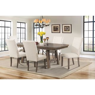 Picket House Furnishings Dex 7PC Dining Set-Table & 6 Upholstered Side Chairs
