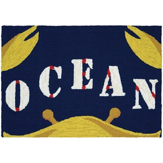 Hand-Hooked Couristan Covington Accents Gone Crabbing, Polypropylene Rug (2' x 3')