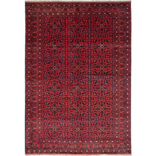eCarpetGallery Hand-knotted Finest Khal Mohammadi Brown Wool Rug (6'7 x 9'8)