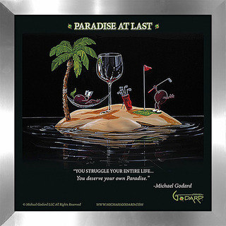 Michael Godard "Paradise At Last" Fine Framed & Canvassed Wall Art