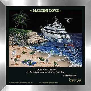 Michael Godard "Martini Cove" Fine Framed & Canvassed Wall Art