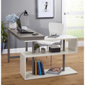 Simple Living Webster White/Grey Wood Swing Desk