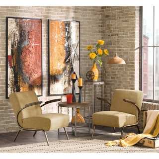 INK+IVY Melrose Yellow Club Lounge Arm Chair