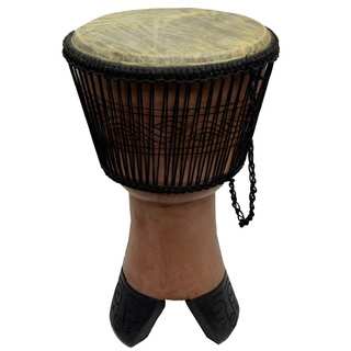 Hand-crafted King's Djembe Drum On Stand (Ghana)