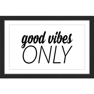 Marmont Hill - 'Good Vibes Only' by Diana Alcala Framed Painting Print