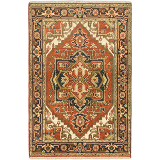 eCarpetGallery Hand-knotted Serapi Heritage Copper/Blue/Brown Wool Rug (3'11 x 5'11)