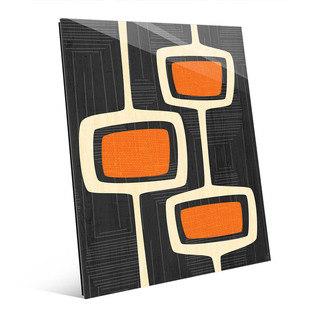 Retro Orange Bubble Towers Acrylic Wall Art