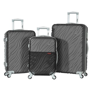 Olympia Sequoia Solid-colored ABS 3-piece Expandable Hardside Spinner Luggage Set