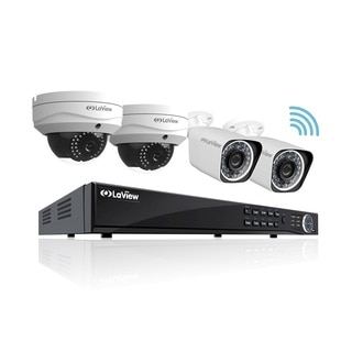 LaView 1080p 8-Channel Full HD IP Indoor/ Outdoor Wi-Fi Security 2TB NVR System, with Two 1080p Bullet, and Two Dome Cameras