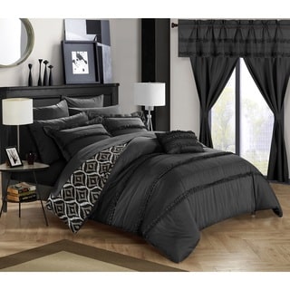 Chic Home 20-Piece Kyrie Room-In-A-Bag Black Comforter Set