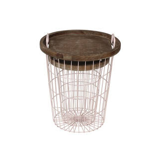 Kate and Laurel Tenby Metal/Wood Tray Nesting Accent End Tables