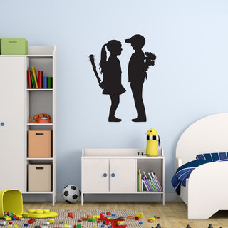Style and Apply 'Boy Meet Girl' Banksy Vinyl Wall Decal