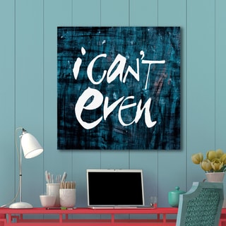 Portfolio Canvas Decor IHD Studio 'I Can't Even' Blue Stretched and Wrapped Ready-to-hang Wall Art Print