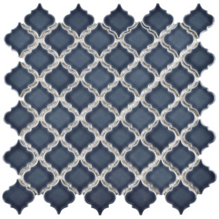 SomerTile 12.375x12.5-inch Antaeus Storm Grey Porcelain Mosaic Floor and Wall Tile (10/Case, 10.96 s