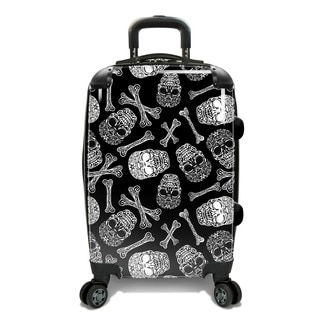 Traveler's Choice Skulls 22-inch Expandable Hardside Carry-on Spinner Suitcase