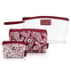 Jacki Design Mystique PVC/Polyester 3-piece Cosmetic Toiletry Bag Set