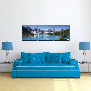 Furinno SeniA Snow Lake 3-Panel MDF Framed Photography Triptych Print