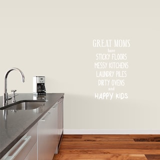 Great Moms Have Sticky Floors Wall Decal - 22" wide x 36" tall