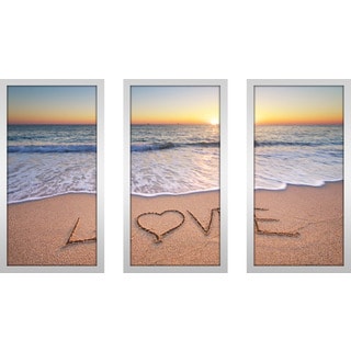 "Love" Framed Plexiglass Wall Art Set of 3