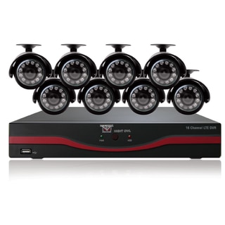 LTE-168500-R 16 Channel LTE DVR with 500GB Hard Drive, 8 Indoor/Outdoor Night Vision Cameras and Free Night Owl Lite Software