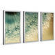 Sharon Johnstone "Sea Green Sparkles" Framed Plexiglass Wall Art Set of 3