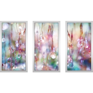 Sharon Johnstone "Rainbow Rain Catcher" Framed Plexiglass Wall Art Set of 3