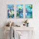 Sharon Johnstone "Rainbow Moss Drops" Framed Plexiglass Wall Art Set of 3 - Thumbnail 2