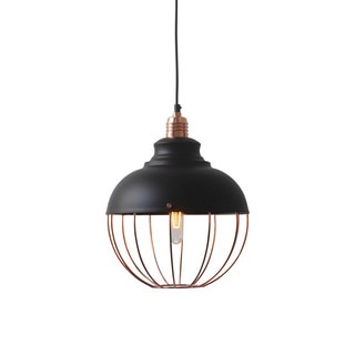Light Society Magritte Black/Copper Aluminum Pendant Lamp