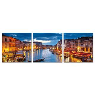 Furinno SeniA 'Venice, Glowing at Dusk' Wall Mounted Triptych Photography Prints (Set of 3)