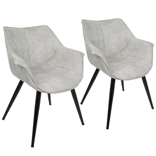 LumiSource Wrangler Fabric/ Metal Contemporary Accent Chair (Set of 2)