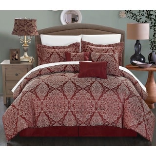 Chic Home 11-Piece Nirvana Bed-In-A-Bag Red Comforter Set