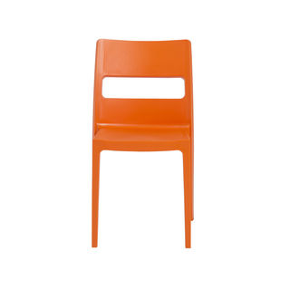 Euro Style Sai Orange Stacking Chair (Set of 6)