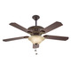 Kichler Traditional 52-inch Tannery Bronze Ceiling Fan with Light with Reversible Fan Blades