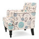 Harrison Floral Fabric Tufted Club Chair by Christopher Knight Home