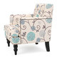 Harrison Floral Fabric Tufted Club Chair by Christopher Knight Home - Thumbnail 2