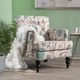 preview thumbnail 1 of 7, Harrison Floral Fabric Tufted Club Chair by Christopher Knight Home - 28.00" L x 29.50" W x 33.50" H