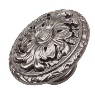 GlideRite 2-inch Old World Ornate Oval Brushed Pewter Cabinet Knobs (Pack of 10 or 25)