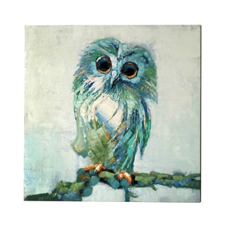 Jeco 'Blue Owl' 30-inch Canvas Wall Art