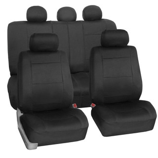FH Group Neoprene Water Resistent Seat Covers Black (Full Set)