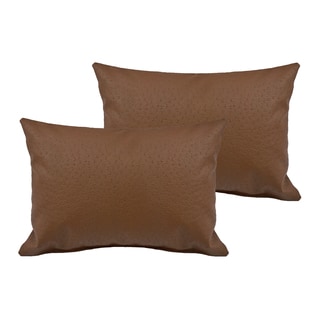 Sherry Kline Orich Faux Leather Boudoir Pillow (Set of 2)