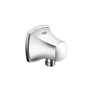 Grohe Grandera 1/2 inches NPT Threads 1-Hole Wall Mount Wall Union in StarLight Chrome